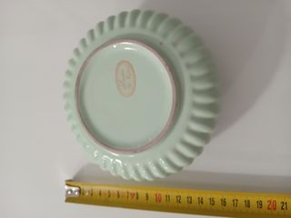 Posacenere Ceramica Verde e Ottone London Old