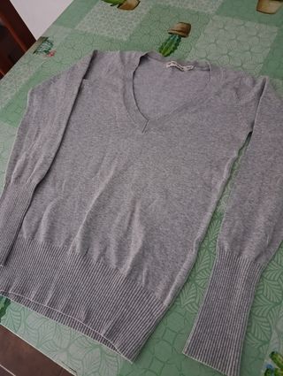 Jersey Bershka Mujer Gris