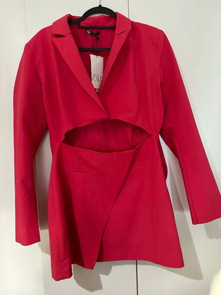 Vestido Zara Rosa Cortado