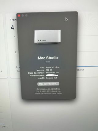 Mac Studio M2 Ultra 192GB RAM 4TB SSD