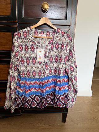 Blusa Izia Estampada Multicolor Talla L