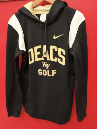 Sudadera Nike Golf S Thermafit Negra y Dorada