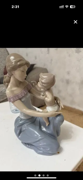 Figura Lladro Madre e Hijo