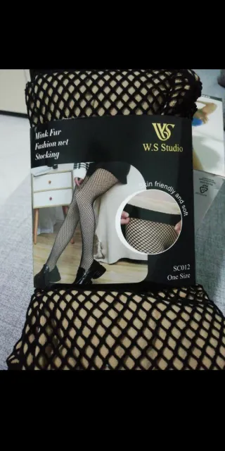 Collant W.S Studio a rete nera taglia unica
