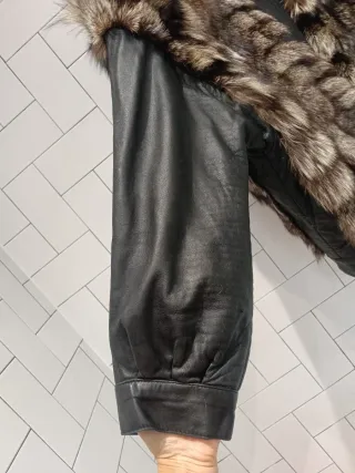 Chaqueta de piel vintage con pelo