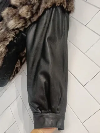 Chaqueta de piel vintage con pelo