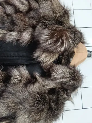 Chaqueta de piel vintage con pelo