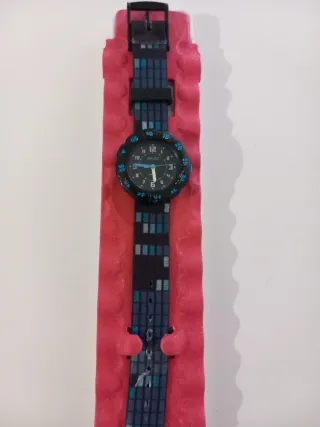 Reloj Flik Flak niño negro y azul