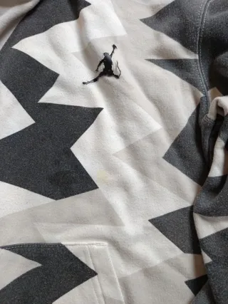 Felpa Jordan Grigio Bianco M