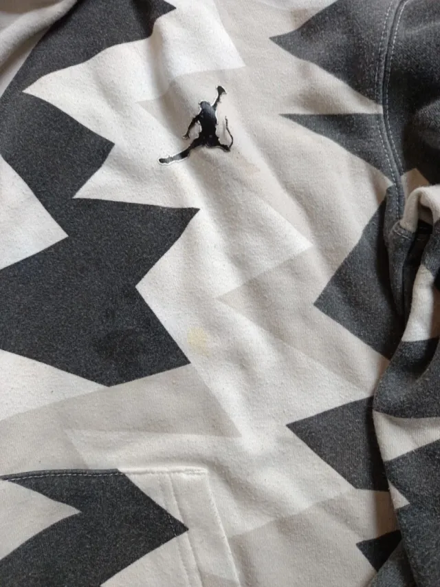 Felpa Jordan Grigio Bianco M