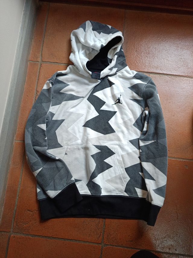 Felpa Jordan Grigio Bianco M