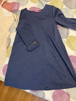 Vestido azul manga 3/4