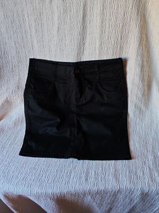 Pack 2 faldas tubo cortas negro beige talla M muje
