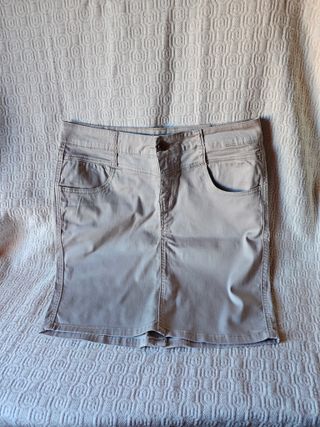 Pack 2 faldas tubo cortas negro beige talla M muje