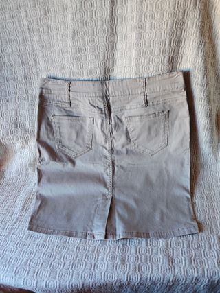 Pack 2 faldas tubo cortas negro beige talla M muje
