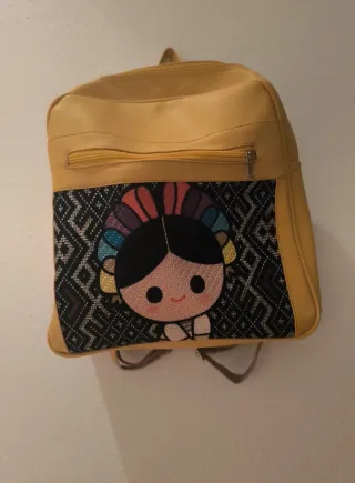 Mochila Frida Kahlo Amarilla
