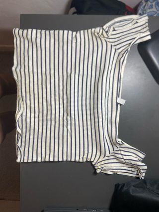 Top marinero rayas azul y blanco