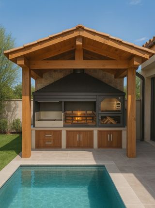 Barbecue in legno per esterni LL-44