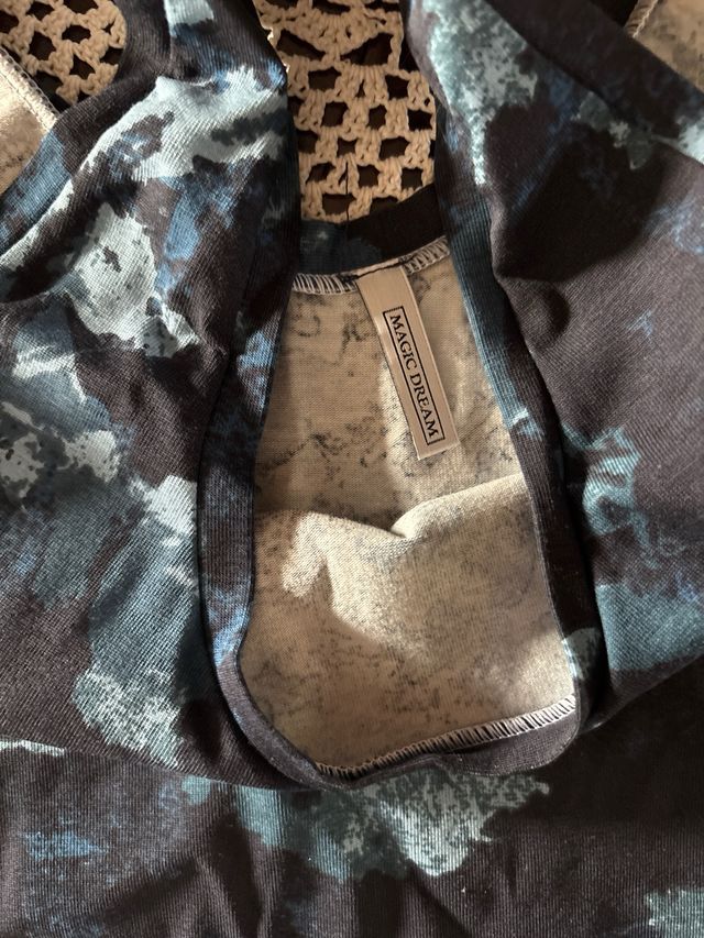 Canotta sportiva fantasia blu