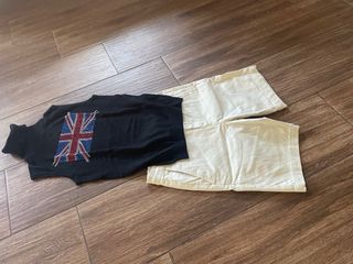 Conjunto Top Negro y Bermuda Zara 