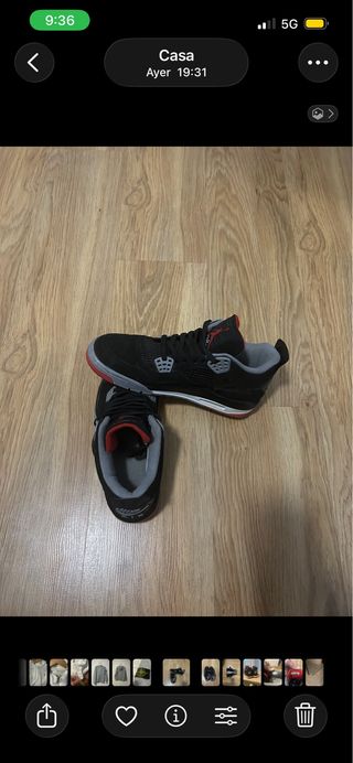 Jordan 4 Rojas/Negras