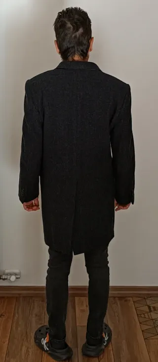 Cappotto uomo nero/grigio
