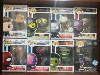 Lote 8 Funkos Marvel