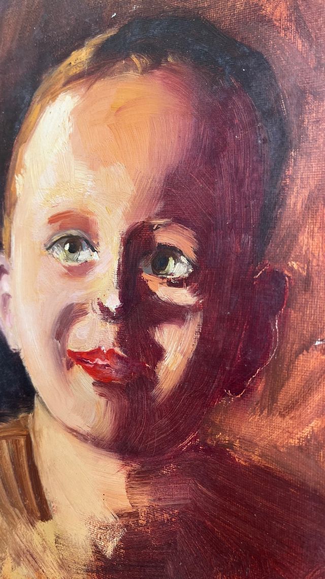 Pittura a olio per bambini. Originale.