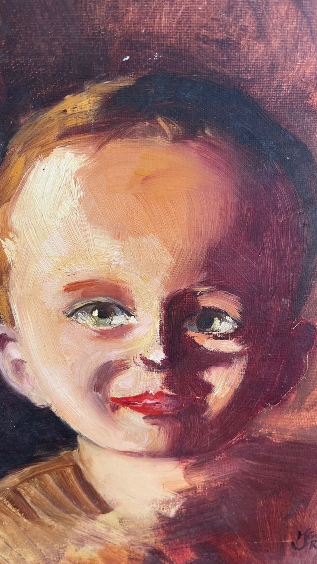 Pittura a olio per bambini. Originale.