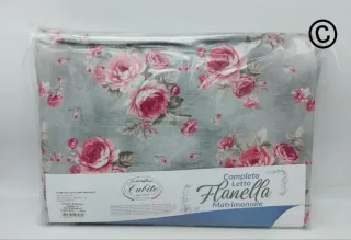 Completo Lenzuola Flanella Matrimoniale