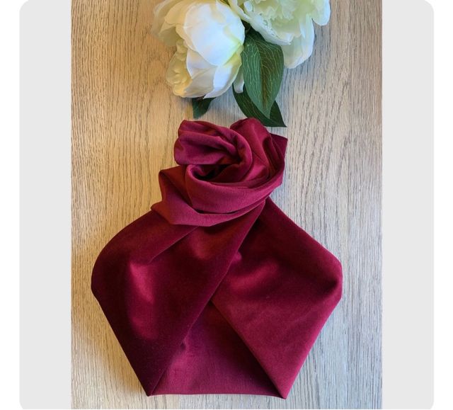 Fascia - turbante velluto modellabile bordeaux