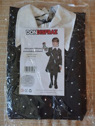 Disfraz Miércoles Addams Niña Talla 8