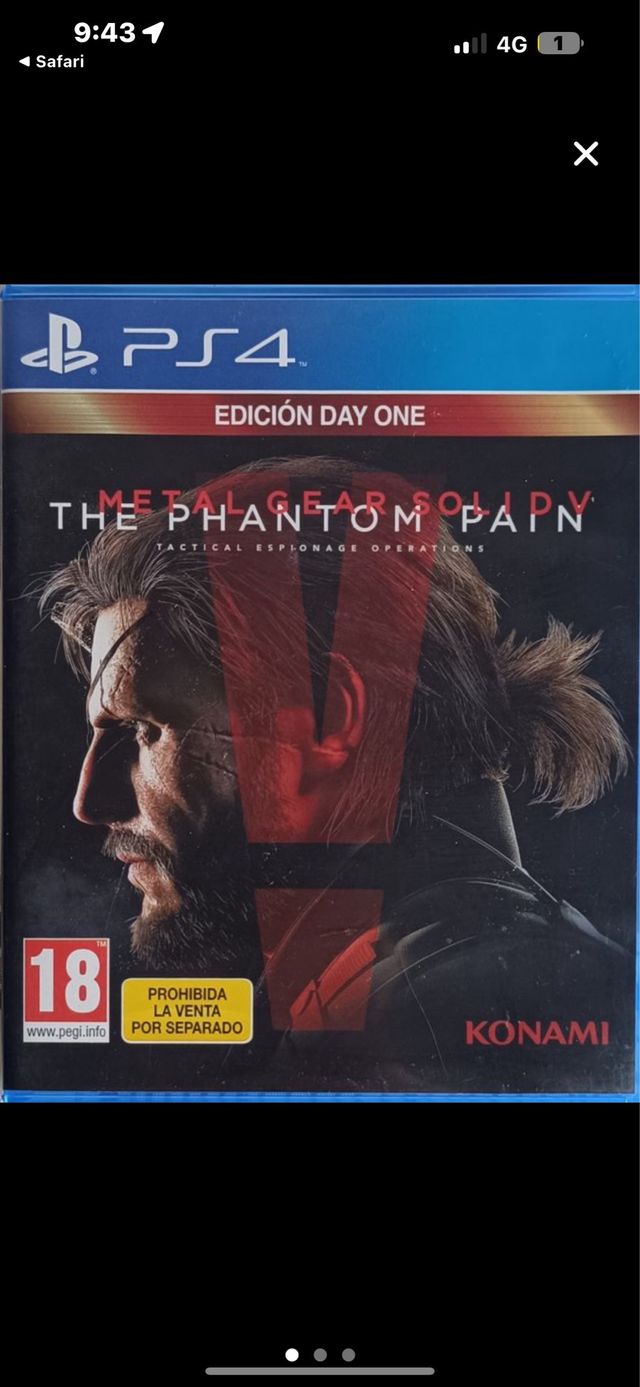 Metal Gear Solid V: The Phantom Pain PS4 E