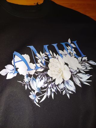 Sudadera Amiri Negra con Flores