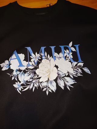 Sudadera Amiri Negra con Flores
