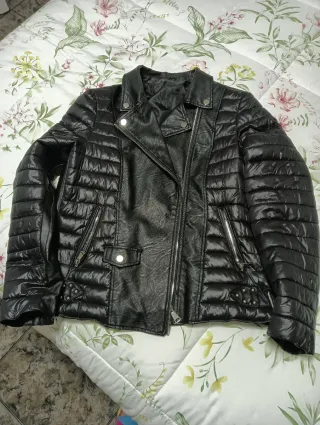 Chaqueta Biker Negra Mujer