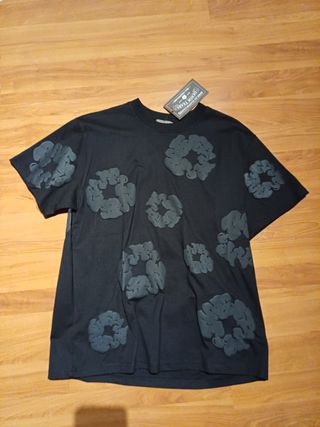 Camiseta Denim Tears Flores Negras