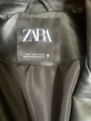 Chaqueta Biker Zara Negra (oversize)