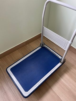 Carretilla plegable azul