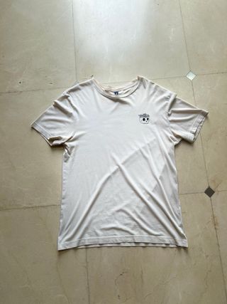 Camiseta Zara Calavera Flores Blanca