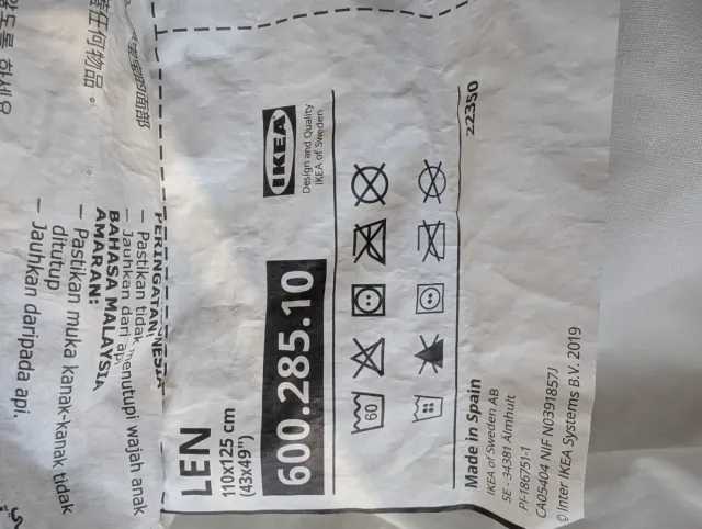 Edredón y funda infantil IKEA 110x125cm