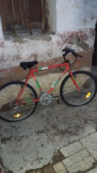 Bicicleta de montaña roja