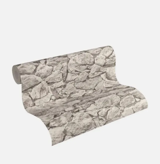 Carta da parati con texture in pietra grigia