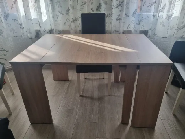Mesa comedor extensible madera