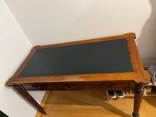 Mesa escritorio madera maciza estilo clásico
