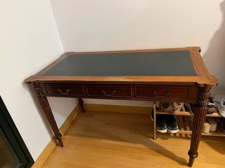 Mesa escritorio madera maciza estilo clásico