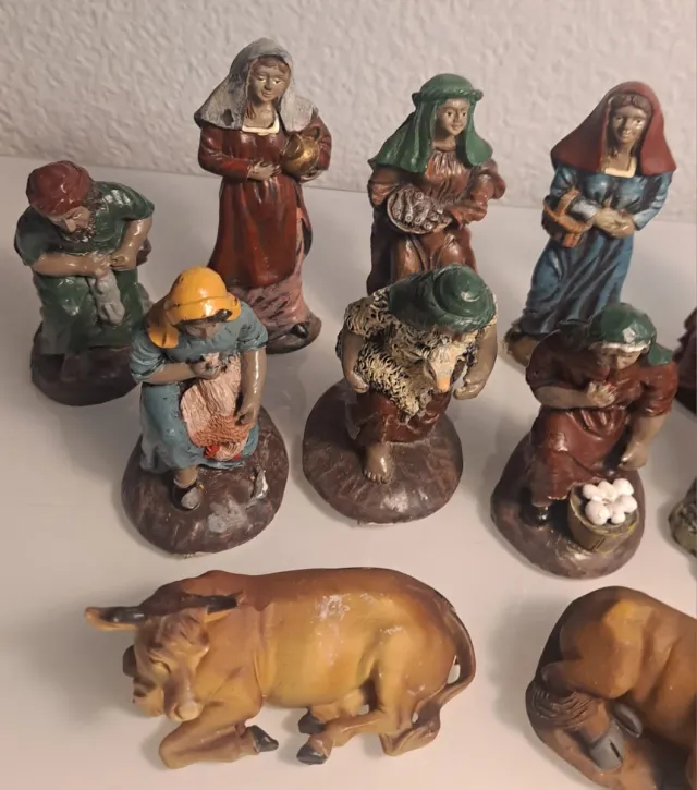 10 Figuras Belén 9-14 cm. REGALO animales