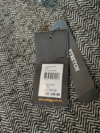 Cappotto uomo Johnny Bigg grigio taglia XL