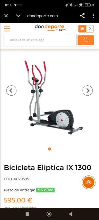 Bicicleta Elíptica IX 1300 Deportium