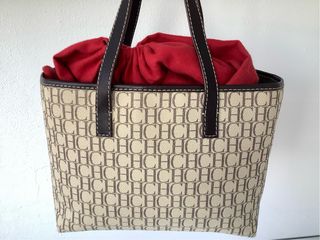 Bolso Carolina Herrera Beige y Marrón